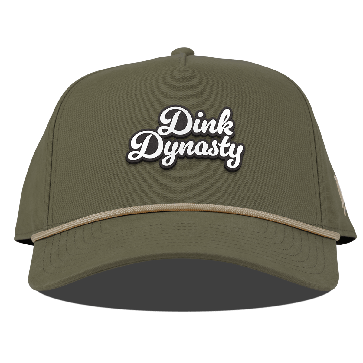 Dink Dynasty Script Curved Canvas 5 Panel Rope Vintage Loden