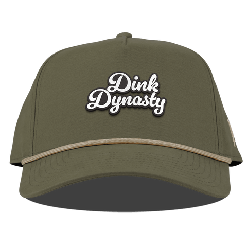 Dink Dynasty Script Curved Canvas 5 Panel Rope Vintage Loden