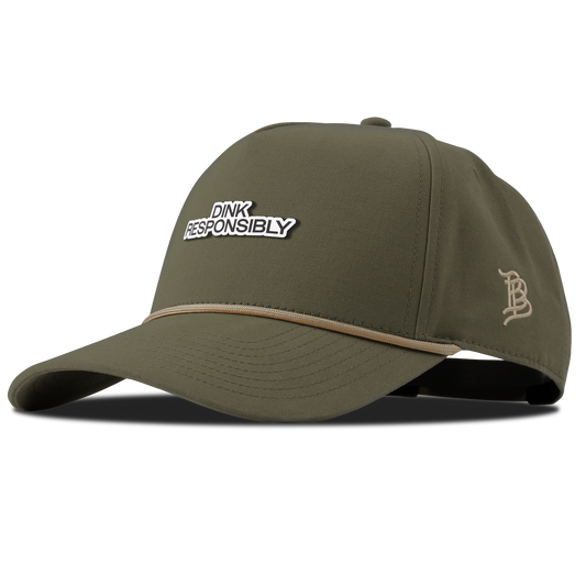 Dink Responsibly Curved Canvas 5 Panel Rope Vintage Loden