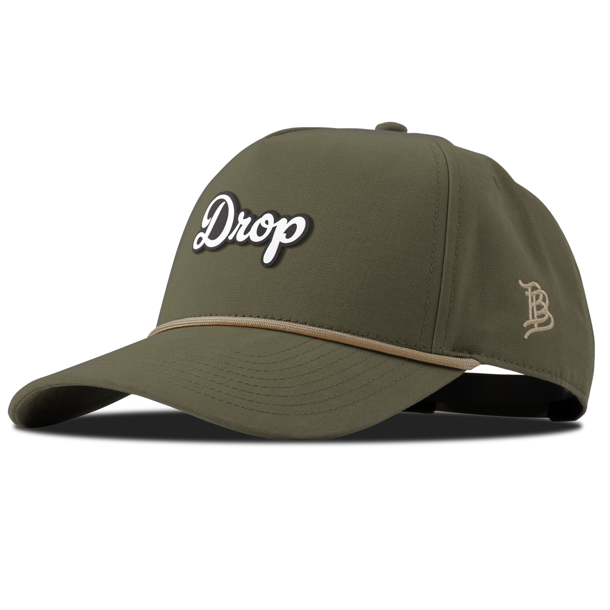Drop Script Curved Canvas 5 Panel Rope Vintage Loden