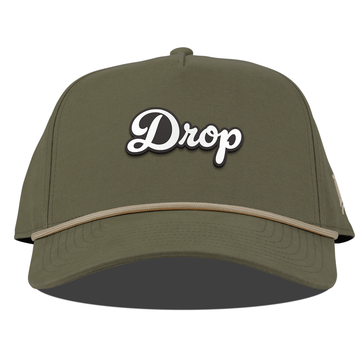 Drop Script Curved Canvas 5 Panel Rope Vintage Loden