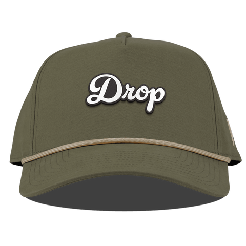 Drop Script Curved Canvas 5 Panel Rope Vintage Loden