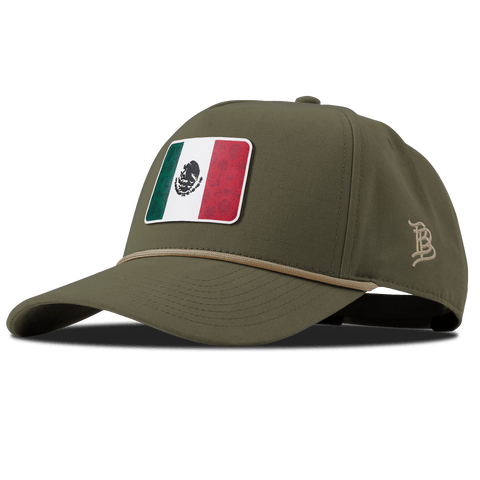 Fiesta Flag Curved Canvas 5 Panel Rope Vintage Loden