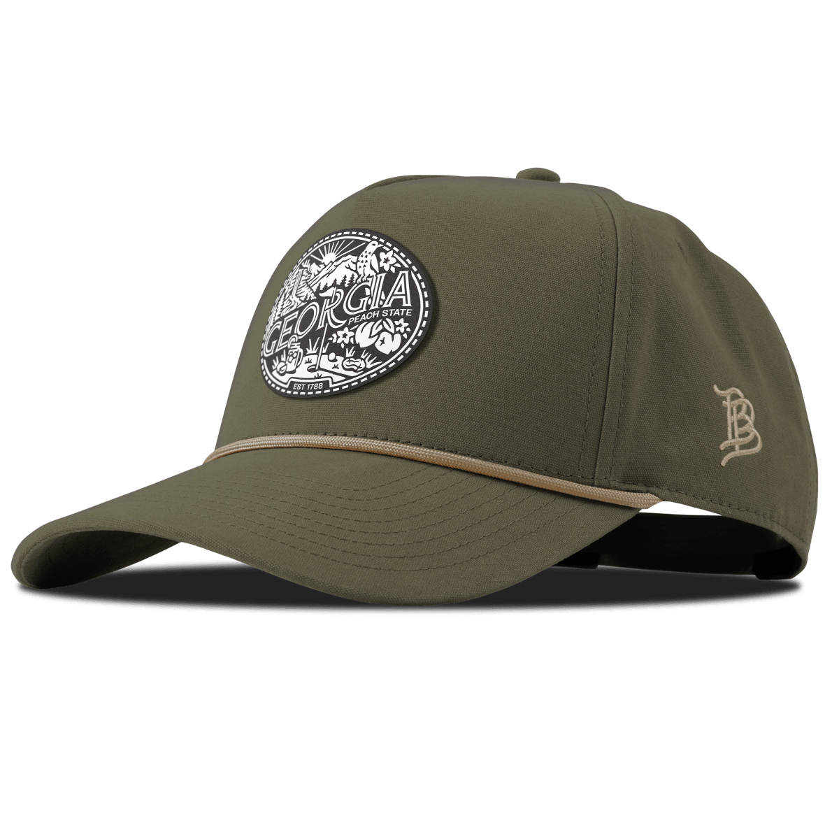 Georgia Traveler Curved Canvas 5 Panel Rope Vintage Loden