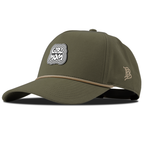 Girl Mom Curved Canvas 5 Panel Rope Vintage Loden