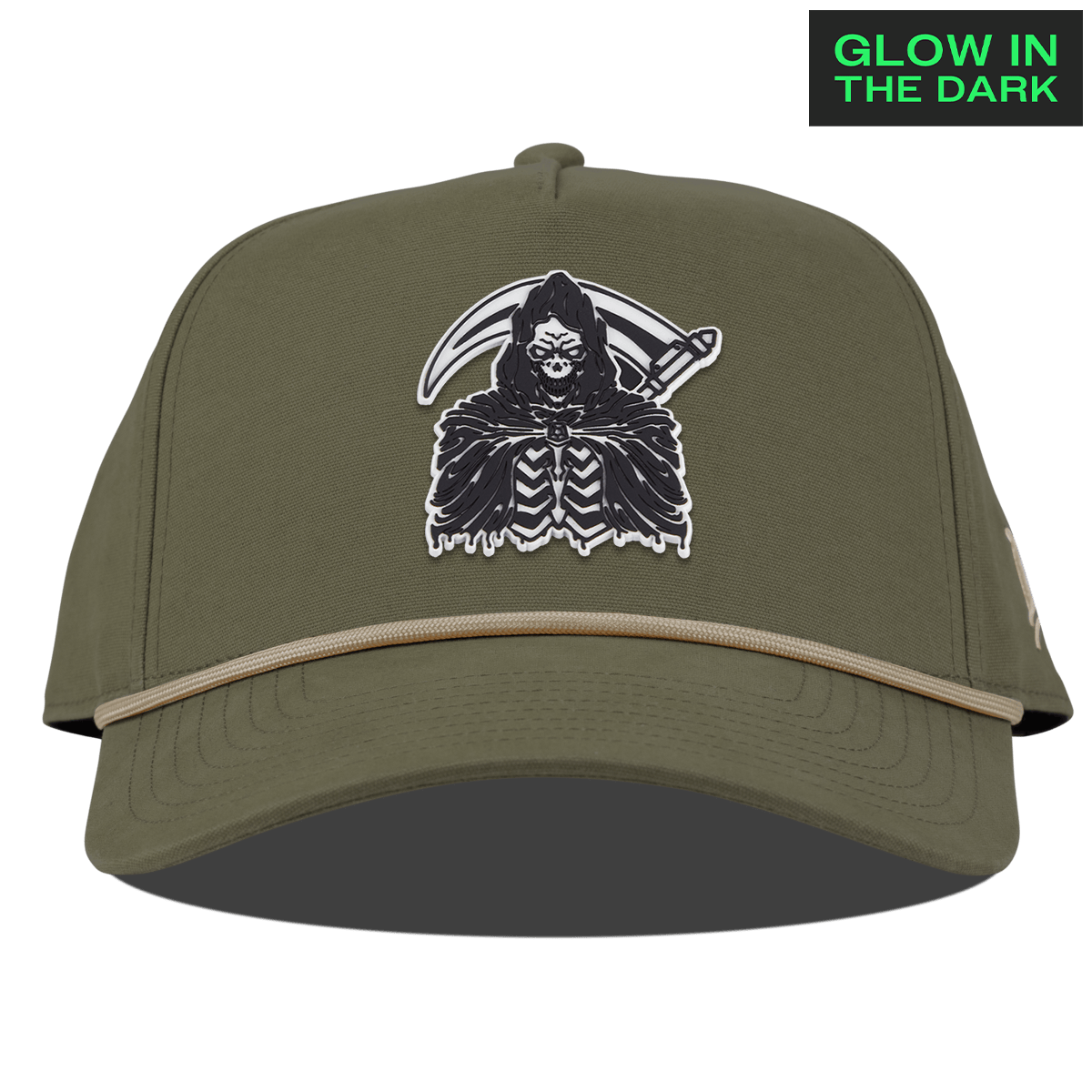 Grim Reaper Glow Curved Canvas 5 Panel Rope Vintage Loden