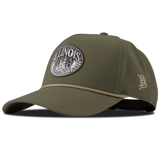 Illinois Traveler Curved Canvas 5 Panel Rope Vintage Loden