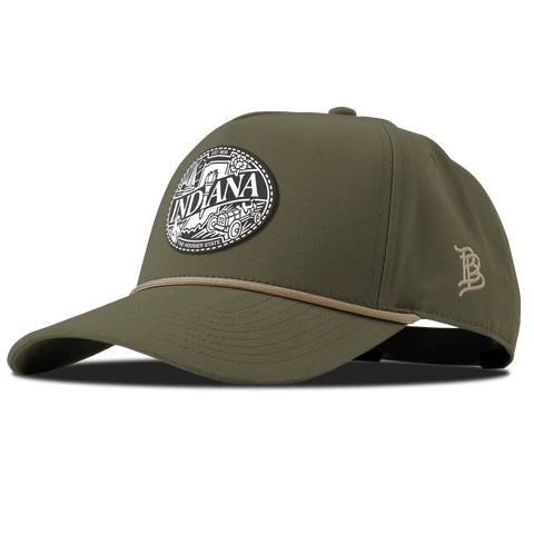 Indiana Traveler Curved Canvas 5 Panel Rope Vintage Loden