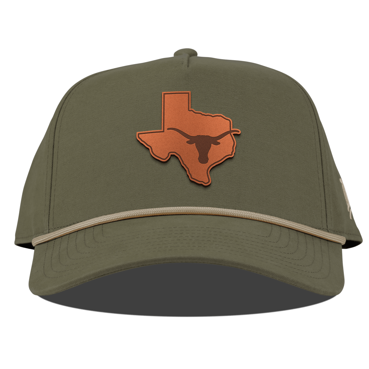 University of Texas "Longhorn State Outline" Curved Canvas 5 Panel Rope Vintage Loden