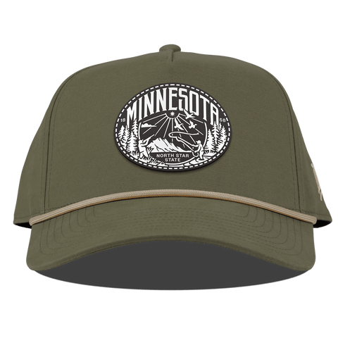 Minnesota Traveler Curved Canvas 5 Panel Rope Vintage Loden