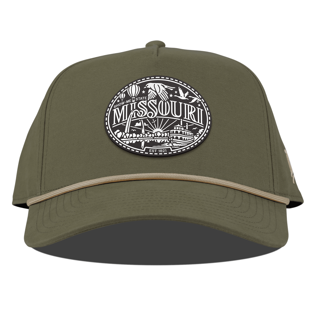 Missouri Traveler Curved Canvas 5 Panel Rope Vintage Loden