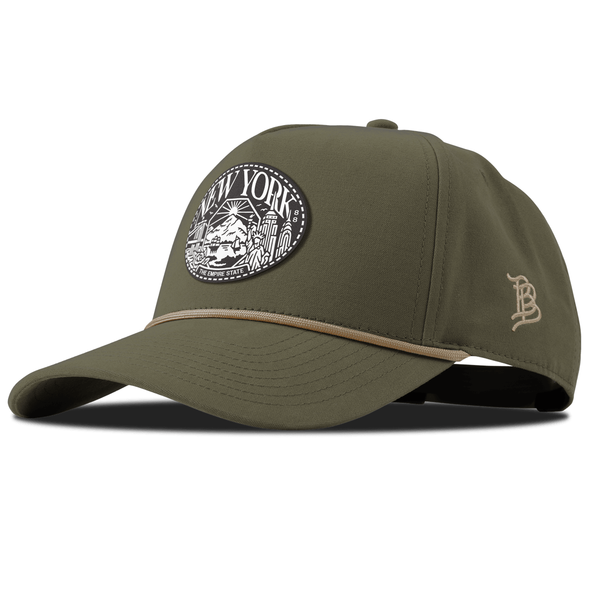 New York Traveler Curved Canvas 5 Panel Rope Vintage Loden