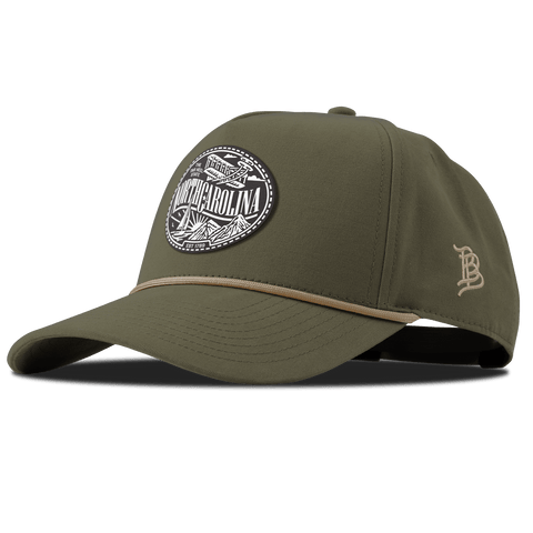 North Carolina Traveler Curved Canvas 5 Panel Rope Vintage Loden