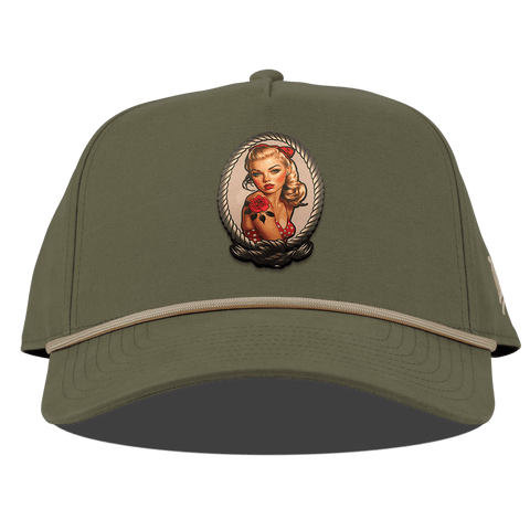 Portrait Piece Curved Canvas 5 Panel Rope Vintage Loden