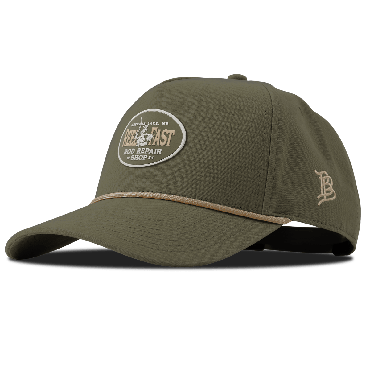 Reel Fast Rod Repair Curved Canvas 5 Panel Rope Vintage Loden