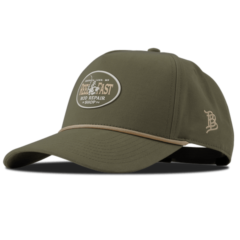 Reel Fast Rod Repair Curved Canvas 5 Panel Rope Vintage Loden