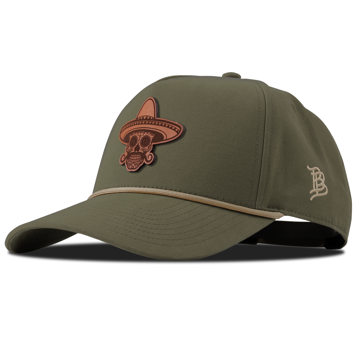 Sombrero Skull Curved Canvas 5 Panel Rope Vintage Loden
