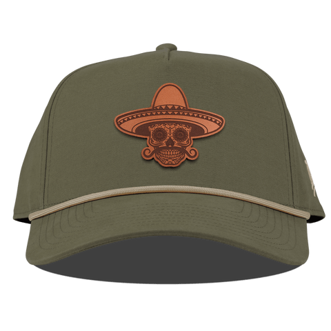 Sombrero Skull Curved Canvas 5 Panel Rope Vintage Loden