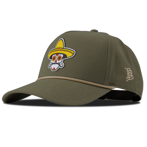 Sombrero Skull PVC Curved Canvas 5 Panel Rope Vintage Loden