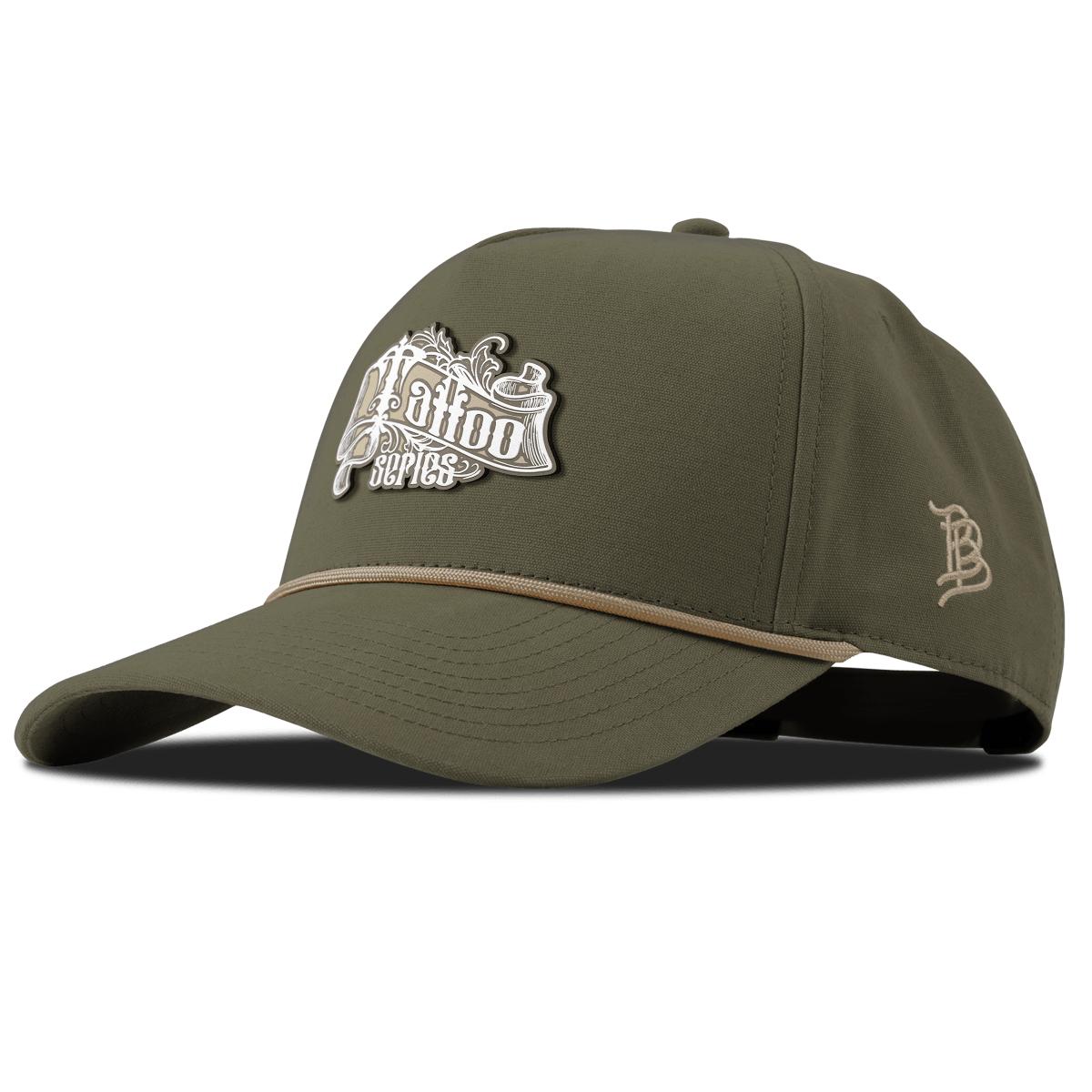 Tattoo Scroll Curved Canvas 5 Panel Rope Vintage Loden