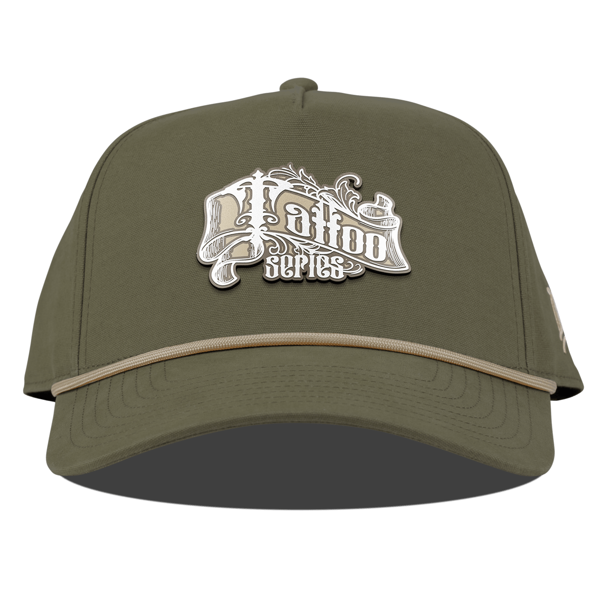Tattoo Scroll Curved Canvas 5 Panel Rope Vintage Loden