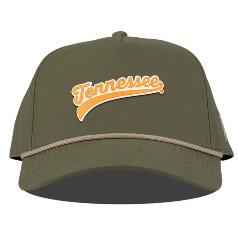 University of Tennessee "Tennessee Script" Curved Canvas 5 Panel Rope Vintage Loden