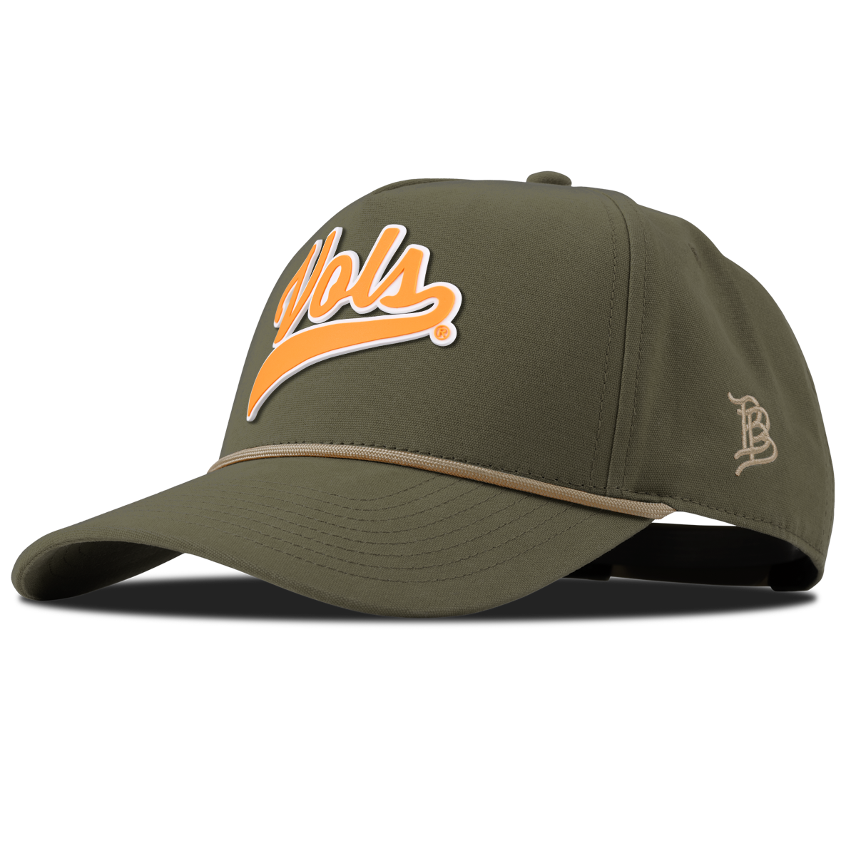 University of Tennessee "Tennessee Vols Script" Curved Canvas 5 Panel Rope Vintage Loden