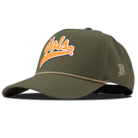 University of Tennessee "Tennessee Vols Script" Curved Canvas 5 Panel Rope Vintage Loden