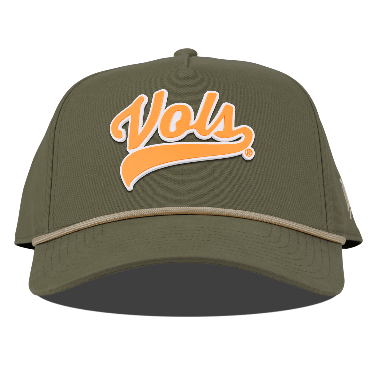 University of Tennessee "Tennessee Vols Script" Curved Canvas 5 Panel Rope Vintage Loden