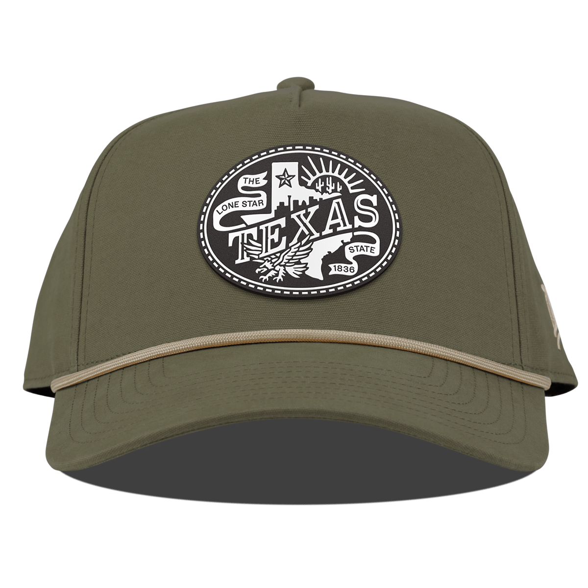 Texas Traveler Curved Canvas 5 Panel Rope Vintage Loden