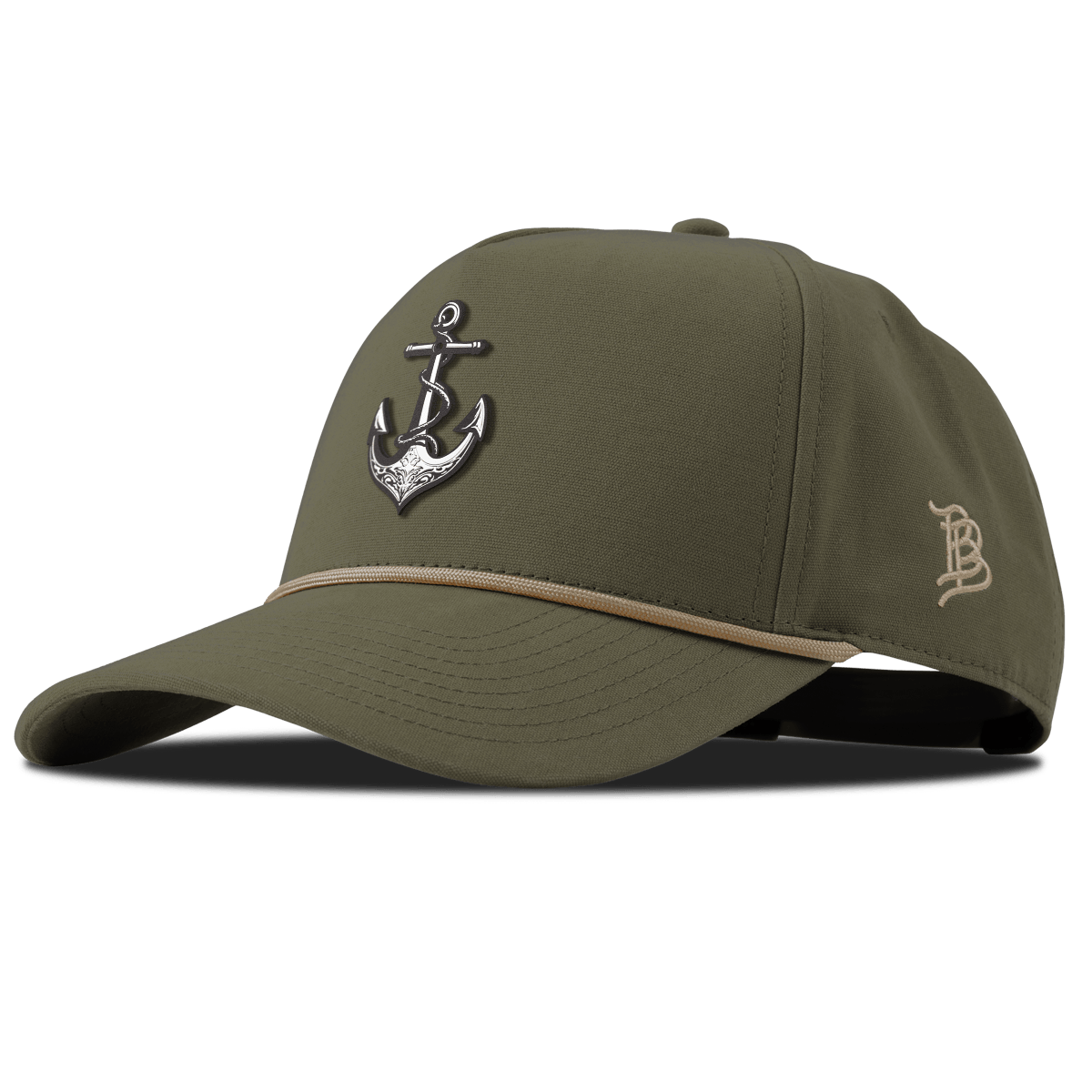 The Deeps Anchor Curved Canvas 5 Panel Rope Vintage Loden