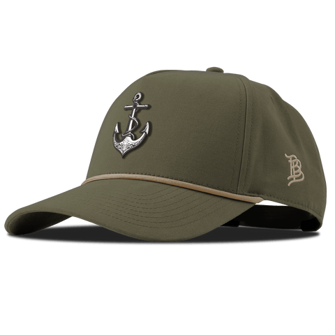 The Deeps Anchor Curved Canvas 5 Panel Rope Vintage Loden