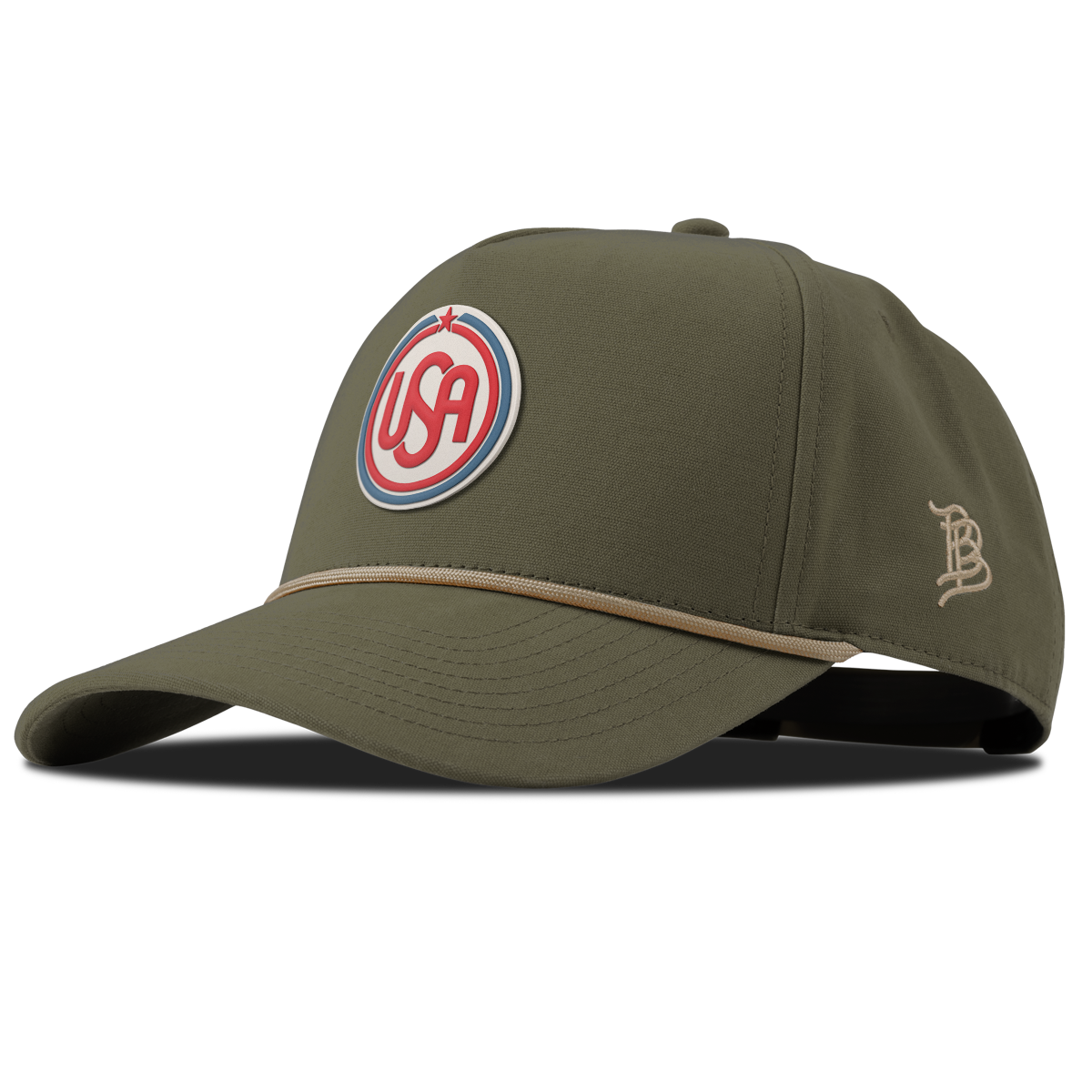 USA Icon Curved Canvas 5 Panel Rope Vintage Loden