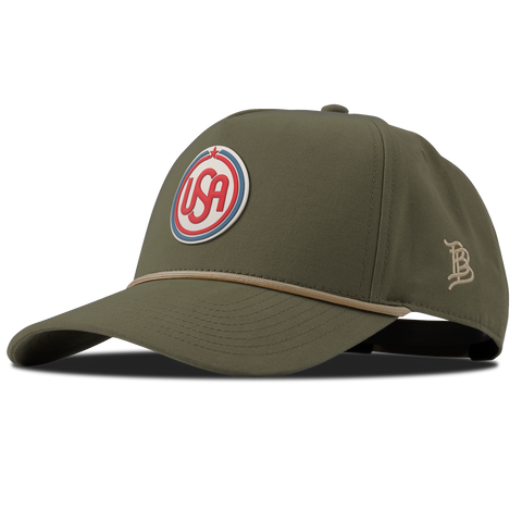 USA Icon Curved Canvas 5 Panel Rope Vintage Loden