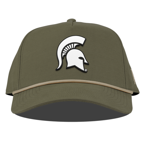 Michigan State University "Vintage MSU Team Logo" Curved Canvas 5 Panel Rope Vintage Loden