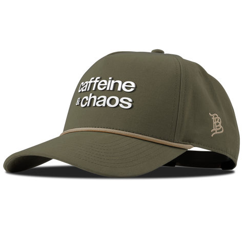 Caffeine & Chaos Curved Canvas 5 Panel Rope Vintage Loden