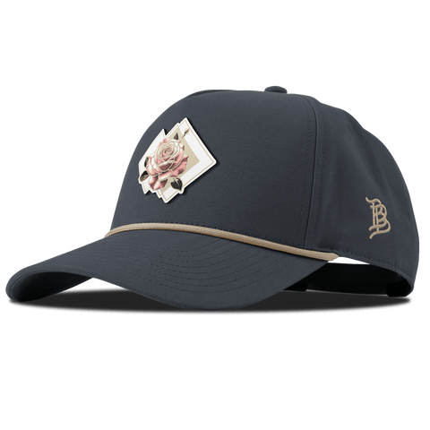 Blush Rose Curved Canvas 5 Panel Rope Vintage Navy