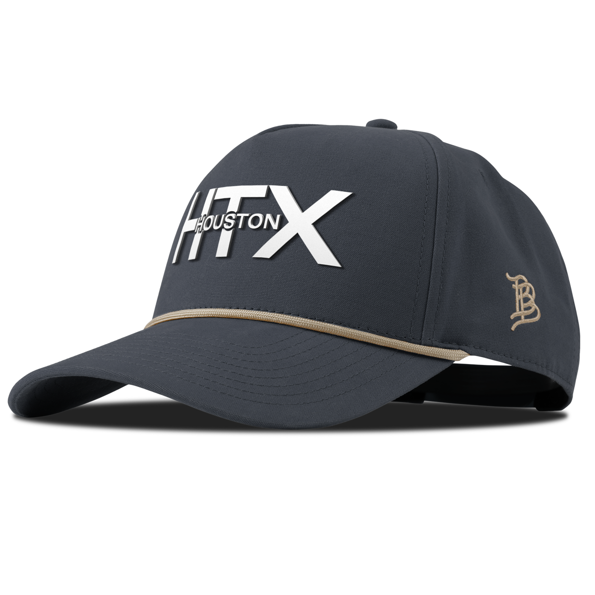 City Block Houston (HTX) Curved Canvas 5 Panel Rope Vintage Navy