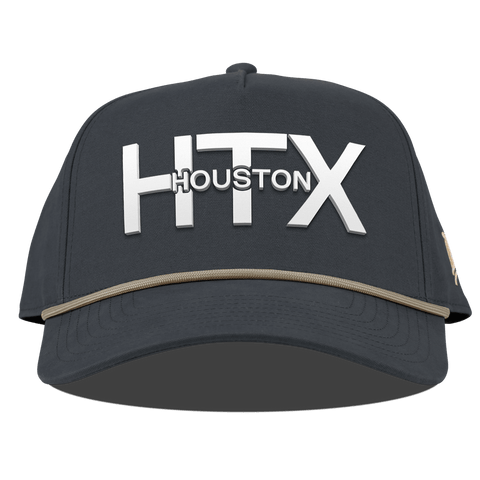 City Block Houston (HTX) Curved Canvas 5 Panel Rope Vintage Navy