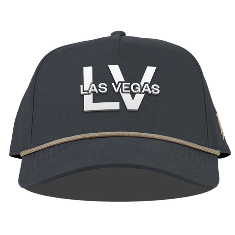 City Block Las Vegas (LV) Curved Canvas 5 Panel Rope Vintage Navy