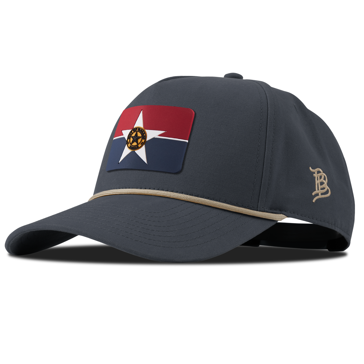 Dallas Flag Canvas 5 Panel Rope Vintage Navy
