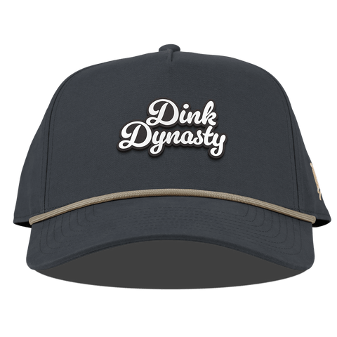 Dink Dynasty Script Curved Canvas 5 Panel Rope Vintage Navy