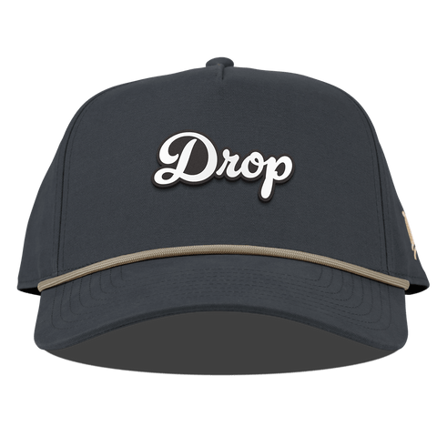 Drop Script Curved Canvas 5 Panel Rope Vintage Navy