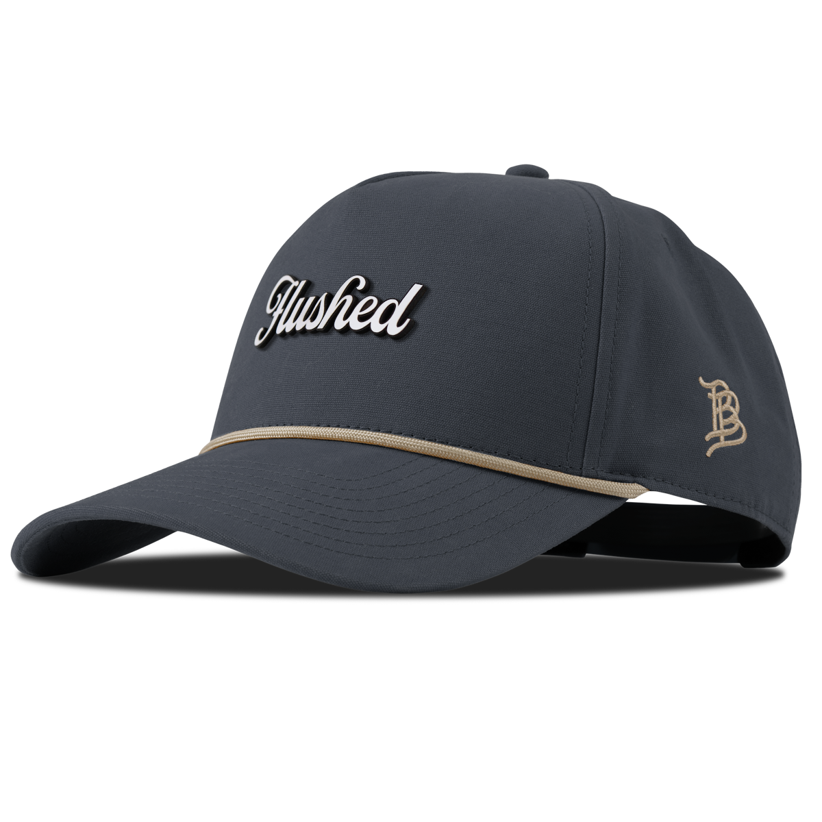 Flushed Script Curved Canvas 5 Panel Rope Vintage Navy