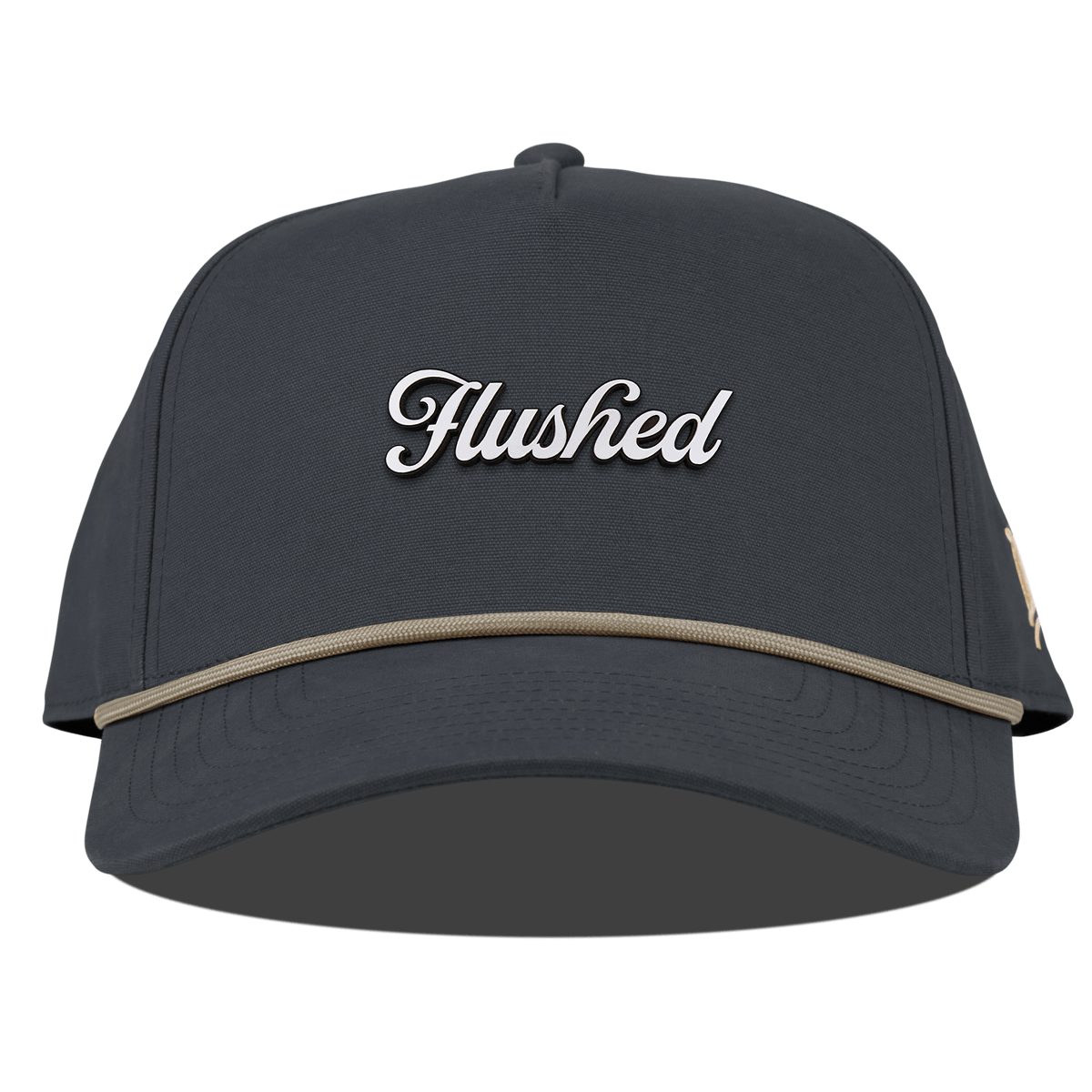 Flushed Script Curved Canvas 5 Panel Rope Vintage Navy
