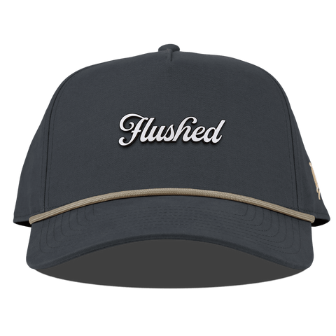 Flushed Script Curved Canvas 5 Panel Rope Vintage Navy
