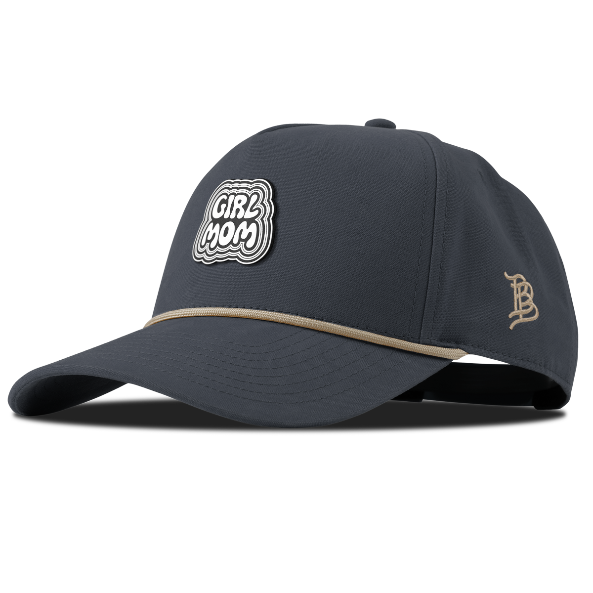 Girl Mom Curved Canvas 5 Panel Rope Vintage Navy
