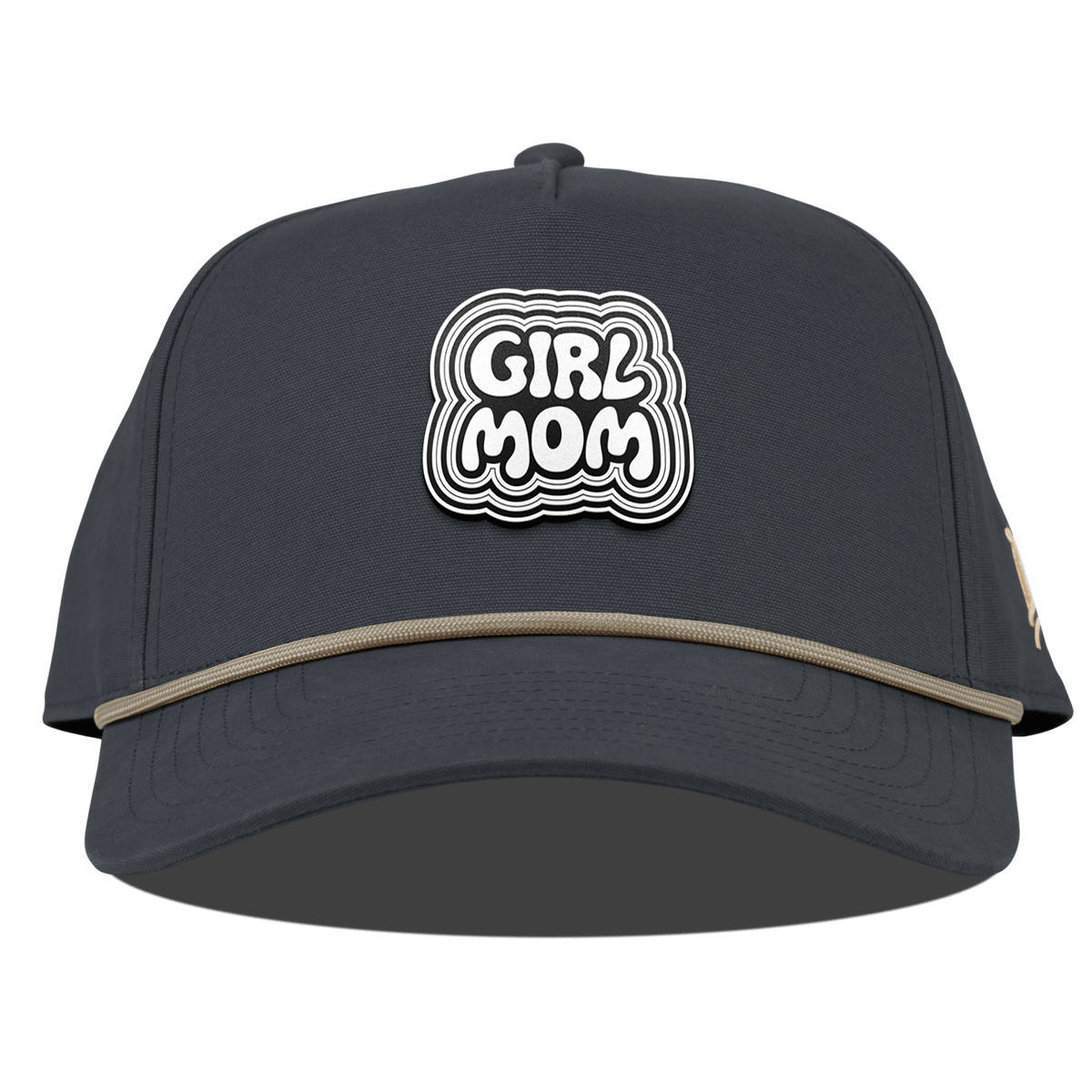 Girl Mom Curved Canvas 5 Panel Rope Vintage Navy