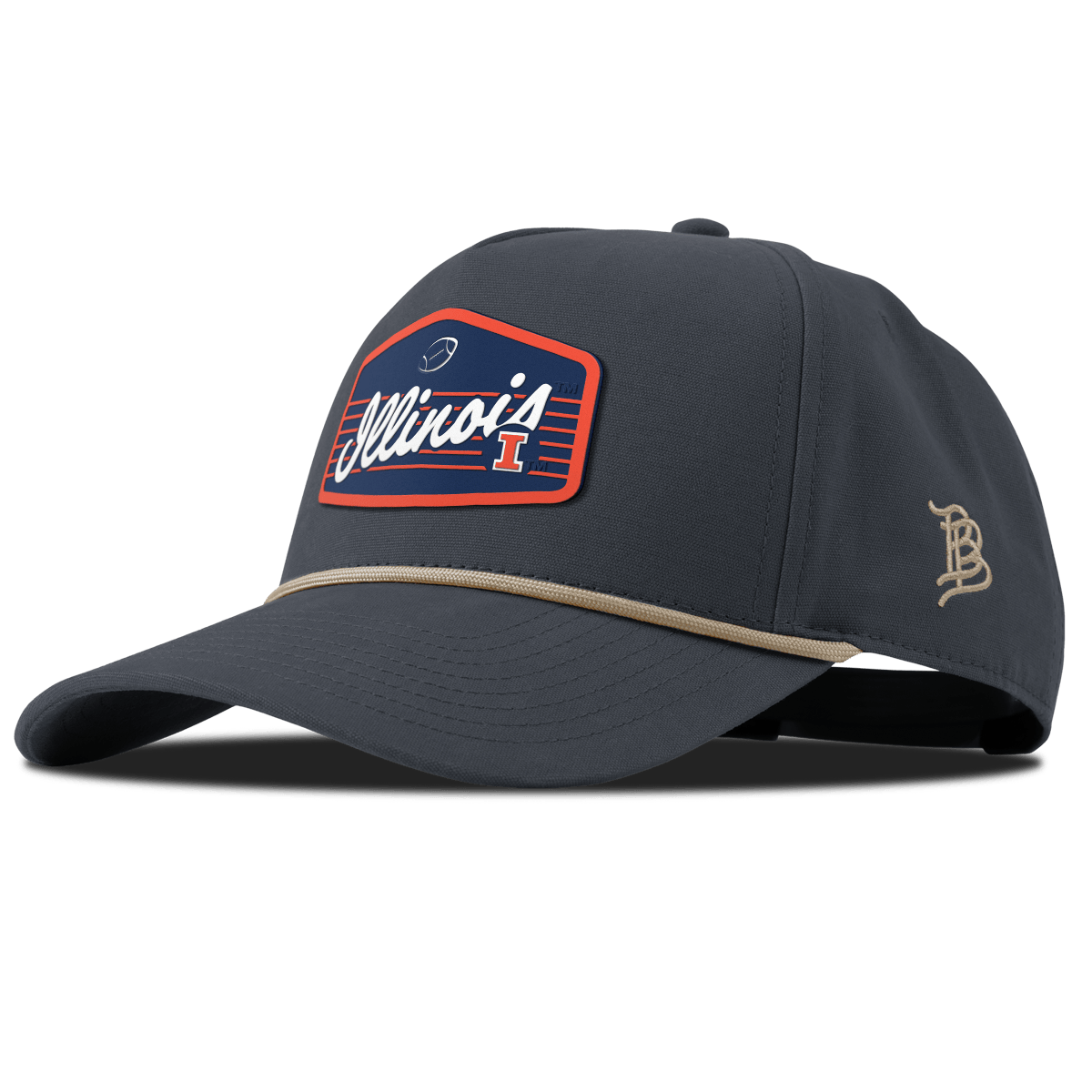 University of Illinois "Illini Football" Curved Canvas 5 Panel Rope Vintage Navy