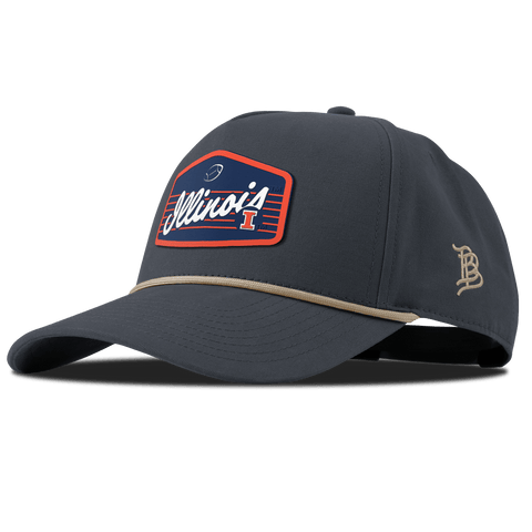 University of Illinois "Illini Football" Curved Canvas 5 Panel Rope Vintage Navy